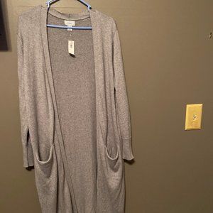 Grey Long Old Navy Cardigan